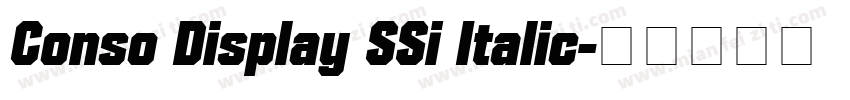 Conso Display SSi Italic字体转换
